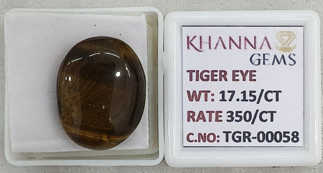 17.15/CT Tiger Eye with Govt. Lab Certificate-TGR00058