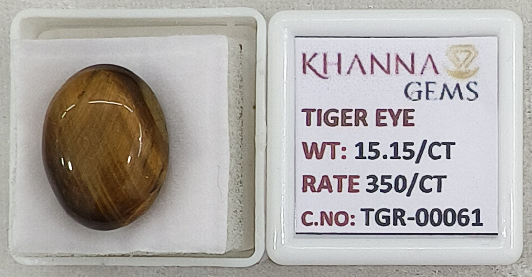 15.15/CT Tiger Eye with Govt. Lab Certificate-TGR00061