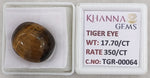 Load image into Gallery viewer, 17.7/CT Tiger Eye with Govt. Lab Certificate-TGR00064