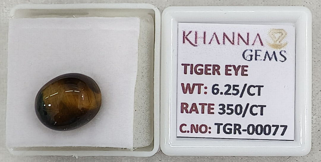 6.25/CT Tiger Eye with Govt. Lab Certificate-TGR00077