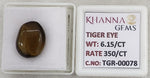 Load image into Gallery viewer, 6.15/CT Tiger Eye with Govt. Lab Certificate-TGR00078