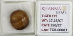 Load image into Gallery viewer, 17.15/CT Tiger Eye with Govt. Lab Certificate-TGR00083