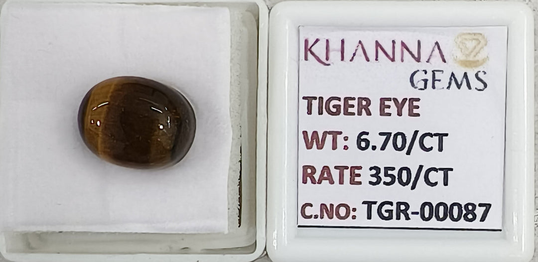 6.7/CT Tiger Eye with Govt. Lab Certificate-TGR00087