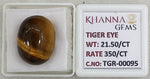 Load image into Gallery viewer, 21.5/CT Tiger Eye with Govt. Lab Certificate-TGR00095
