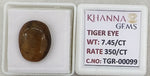 Load image into Gallery viewer, 7.45/CT Tiger Eye with Govt. Lab Certificate-TGR00099