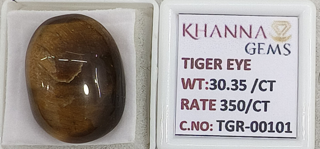 30.35/CT Tiger Eye with Govt. Lab Certificate-TGR00101
