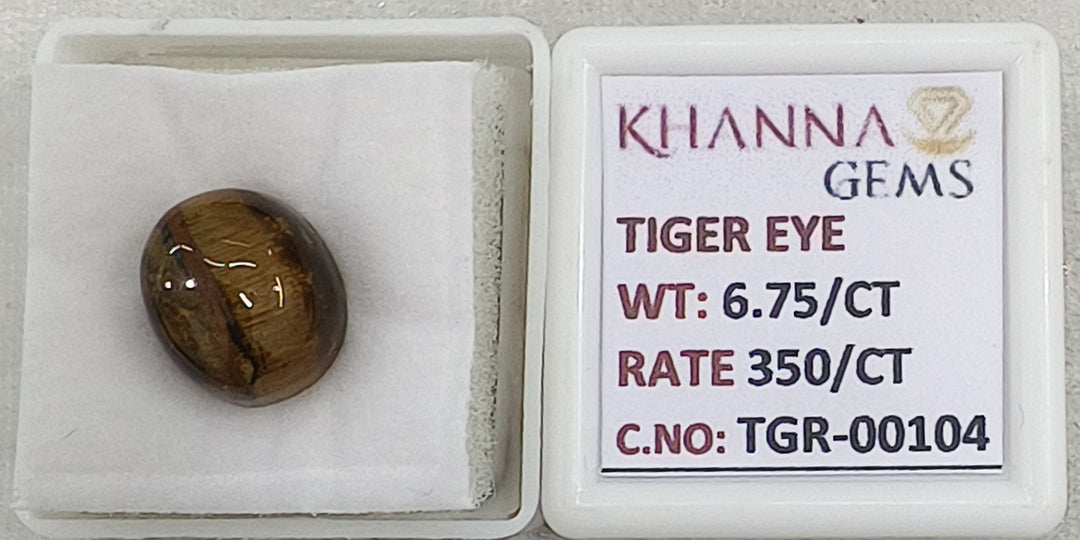 6.75/CT Tiger Eye with Govt. Lab Certificate-TGR00104