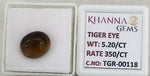 Load image into Gallery viewer, 5.2/CT Tiger Eye with Govt. Lab Certificate-TGR00118