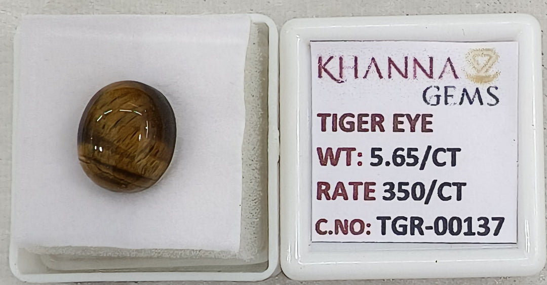 5.65/CT Tiger Eye with Govt. Lab Certificate-TGR00137