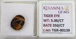 Load image into Gallery viewer, 5/CT Tiger Eye with Govt. Lab Certificate-TGR00139