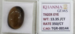 Load image into Gallery viewer, 13.35/CT Tiger Eye with Govt. Lab Certificate-TGR00144