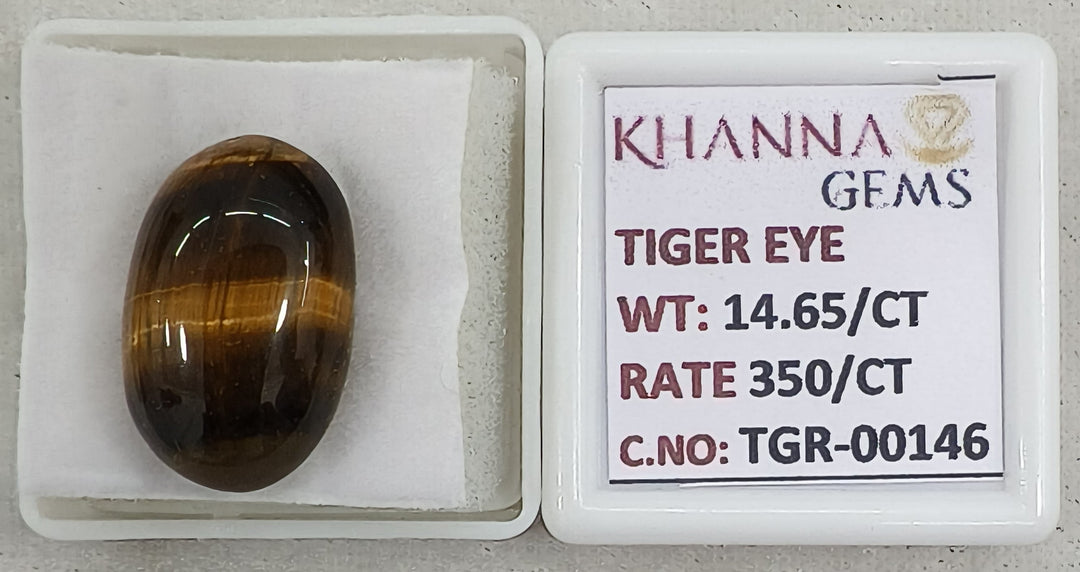 14.65/CT Tiger Eye with Govt. Lab Certificate-TGR00146
