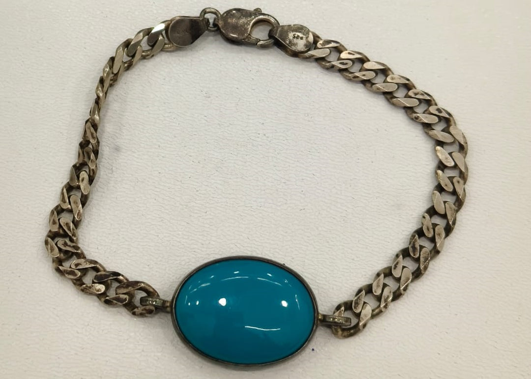 29.70/GM TURQUISE SILVER  BRACELET  (525)
