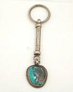 Load image into Gallery viewer, 24.70/GM TURQUISE SILVER KEY CHAIN  (525)