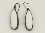 Load image into Gallery viewer, 14.40/GM WHITE OPEL SILVER RAWARA EAR RINGS  (525)