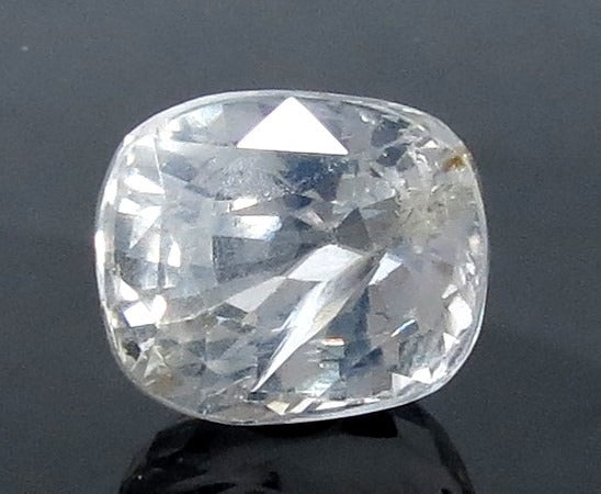 8.58/CT Natural White Sapphire with Govt Lab Certificate
