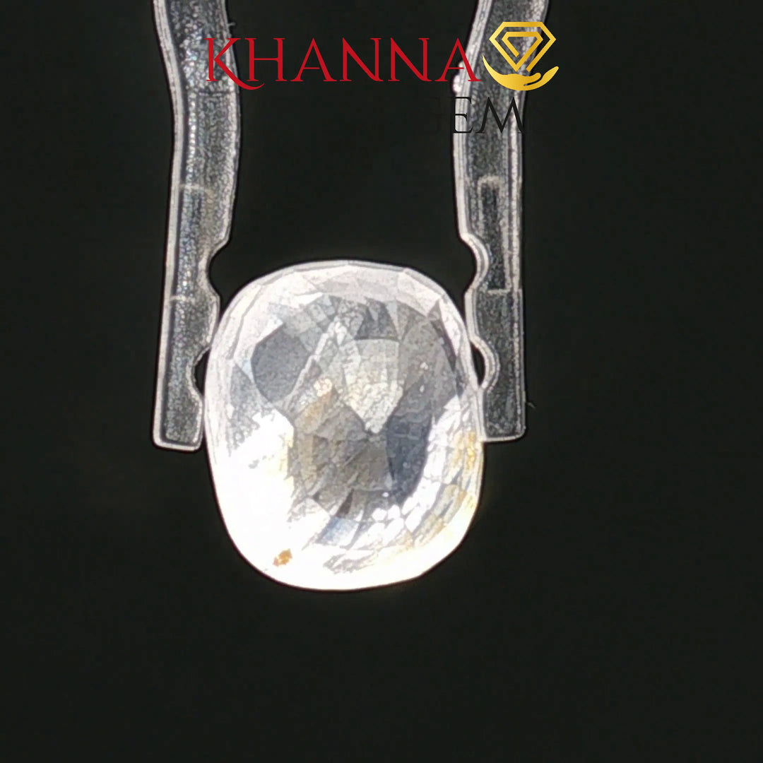 8.58/CT Natural White Sapphire with Govt Lab Certificate-134893