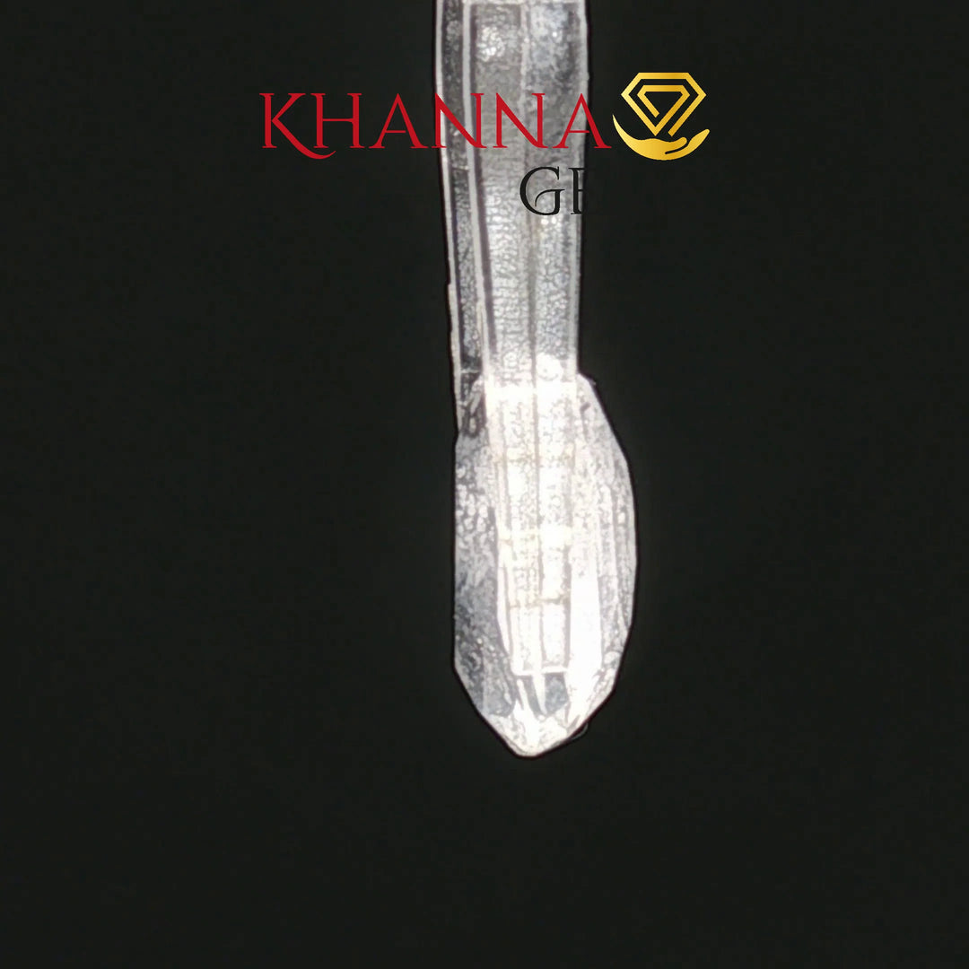 3.77/CT Natural White Sapphire with Govt Lab Certificate-8039D32161