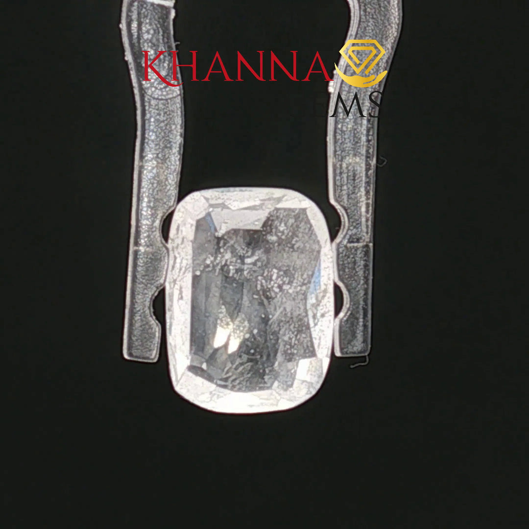 3.77/CT Natural White Sapphire with Govt Lab Certificate-8039D32161