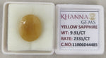 Load image into Gallery viewer, 9.91/CT Natural Yellow Sapphire With Govt Lab Certificate-11006D44485