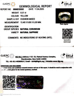 Load image into Gallery viewer, 8.57/CT Natural Yellow Sapphire With Govt Lab Certificate

