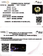 Load image into Gallery viewer, 5.61/CT Natural Yellow Sapphire With Govt Lab Certificate

