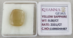 Load image into Gallery viewer, 9.00/CT Natural Yellow Sapphire With Govt Lab Certificate-11006D44487