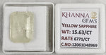 Load image into Gallery viewer, 15.63/CT Natural Yellow Sapphire With Govt Lab Certificate-12061D48969
