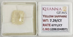 Load image into Gallery viewer, 7.29/CT Natural Yellow Sapphire With Govt Lab Certificate-12061D48971
