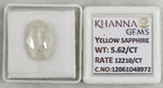 Load image into Gallery viewer, 5.62/CT Natural Yellow Sapphire With Govt Lab Certificate-12061D48972
