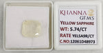 Load image into Gallery viewer, 5.74/CT Natural Yellow Sapphire With Govt Lab Certificate-12061D48973