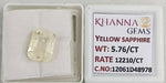 Load image into Gallery viewer, 5.76/CT Natural Yellow Sapphire With Govt Lab Certificate-12061D48978