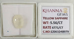 Load image into Gallery viewer, 5.56/CT Natural Yellow Sapphire With Govt Lab Certificate-12061D48979
