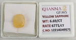 Load image into Gallery viewer, 6.69/CT Natural Yellow Sapphire With Govt Lab Certificate-12214D49571