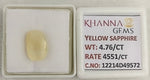 Load image into Gallery viewer, 4.76/CT Natural Yellow Sapphire With Govt Lab Certificate-12214D49572