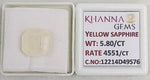 Load image into Gallery viewer, 5.8/CT Natural Yellow Sapphire With Govt Lab Certificate-12214D49576