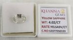 Load image into Gallery viewer, 4.02/CT Natural Yellow Sapphire With Govt Lab Certificate-12377D50193