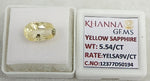 Load image into Gallery viewer, 5.54/CT Natural Yellow Sapphire With Govt Lab Certificate-12377D50194