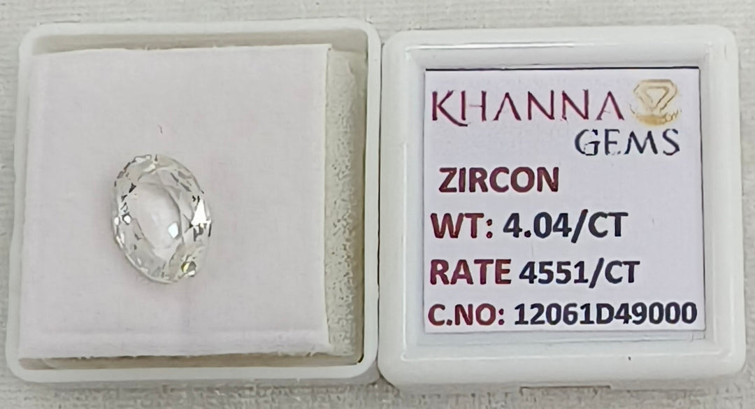 4.04/CT Natural Zircon with Govt. Lab certificate-12061D49000