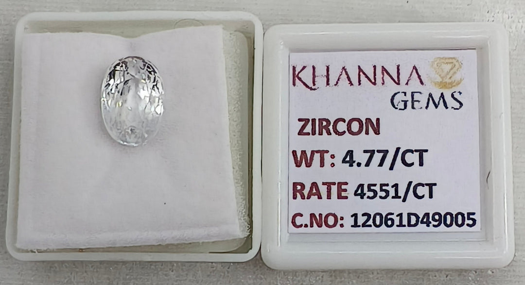 4.77/CT Natural Zircon with Govt. Lab certificate-12061D49005