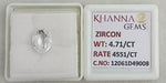 Load image into Gallery viewer, 4.71/CT Natural Zircon with Govt. Lab certificate-12061D49008
