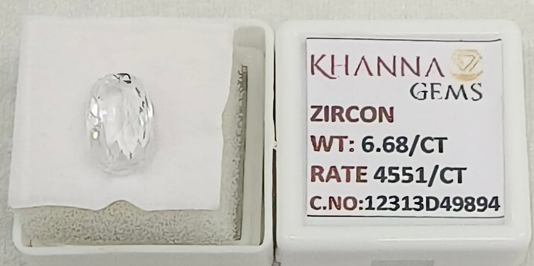6.68/CT Natural Zircon with Govt. Lab certificate-12313D49894