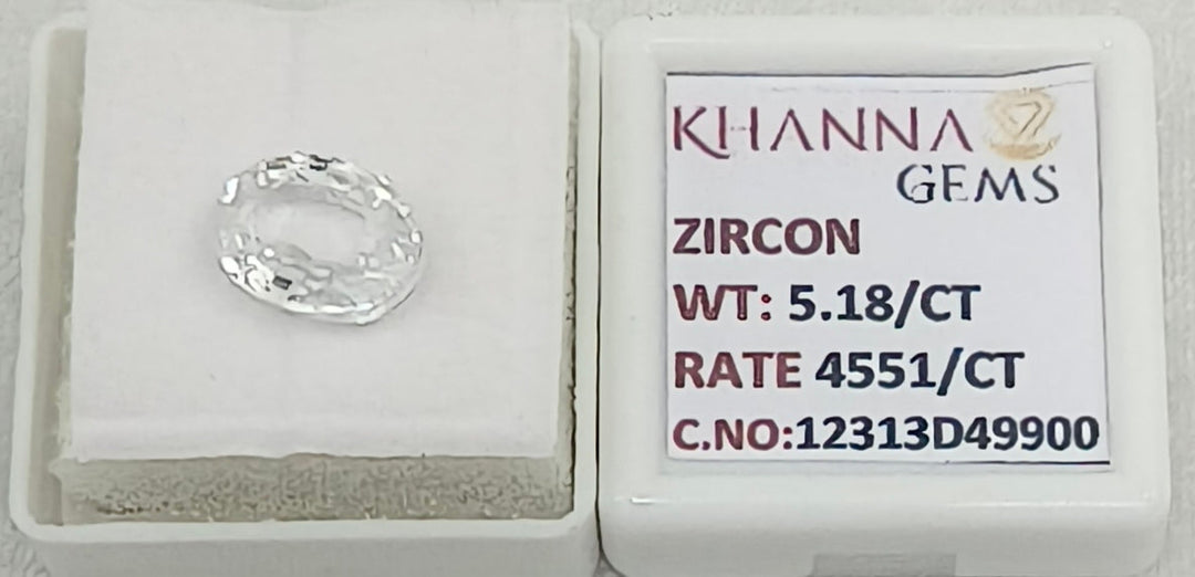 5.18/CT Natural Zircon with Govt. Lab certificate-12313D49900