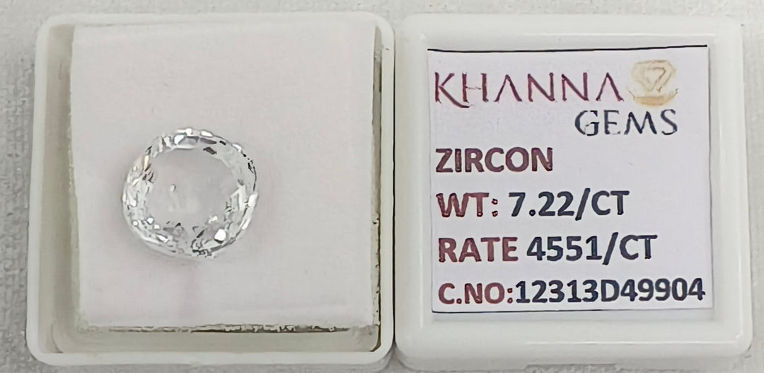 7.22/CT Natural Zircon with Govt. Lab certificate-12313D49904