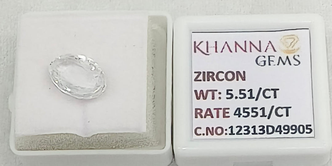 5.51/CT Natural Zircon with Govt. Lab certificate-12313D49905