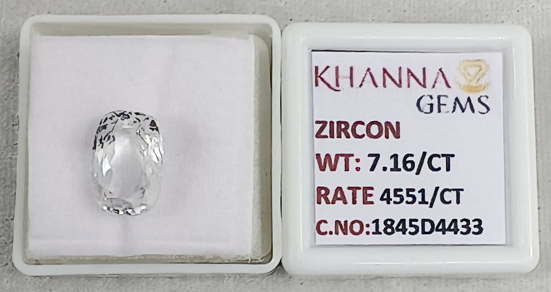 7.16/CT Natural Zircon with Govt. Lab certificate-1845D4433
