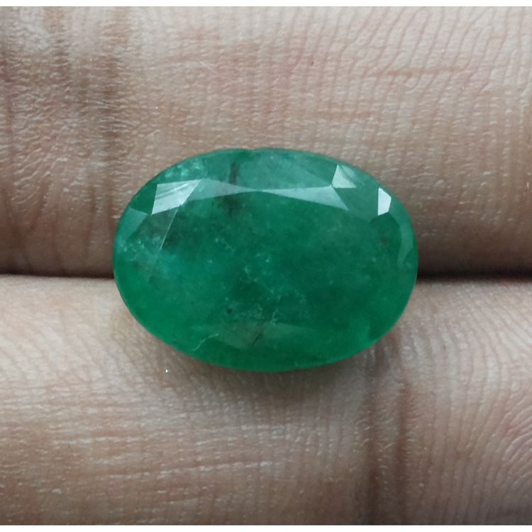 7.35/CT Natural Panna Stone with Govt. Lab Certificate -(12210)