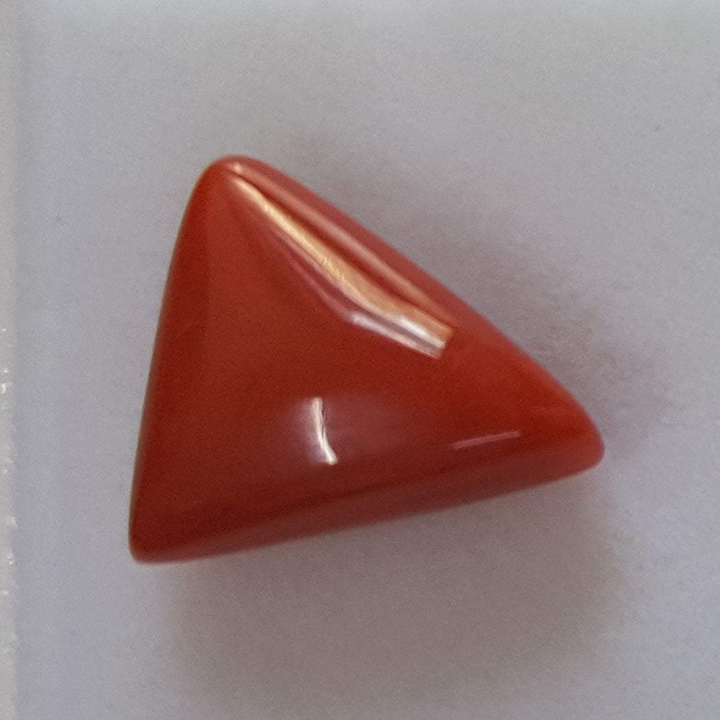 5.28 Ratti Natural Italian Triangular Moonga-(1054)