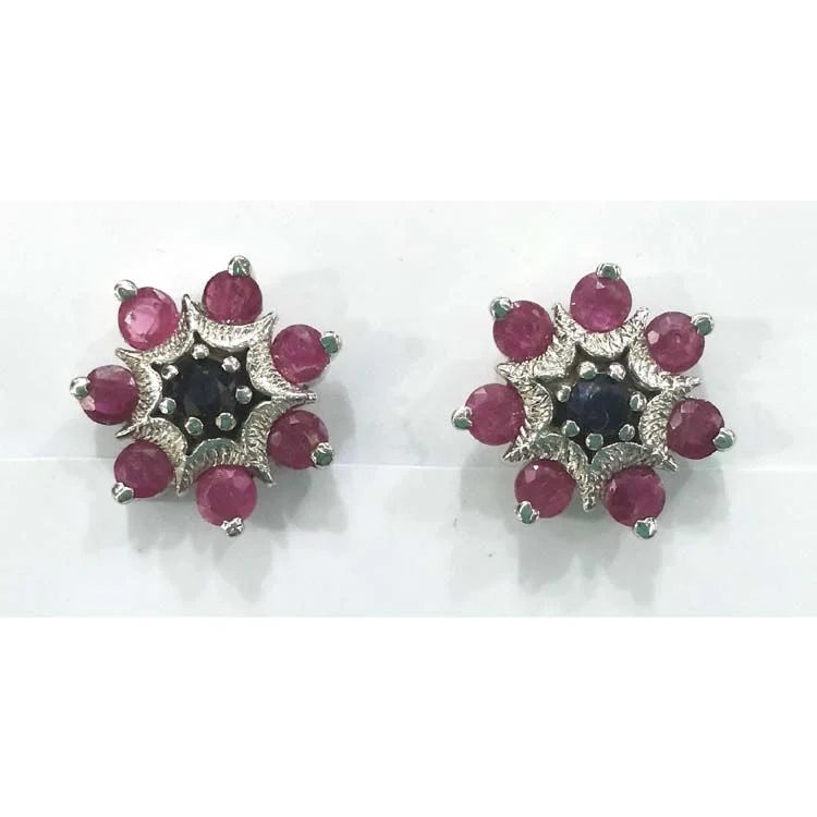 Silver Earring Amethyst Zircom-E208-5325