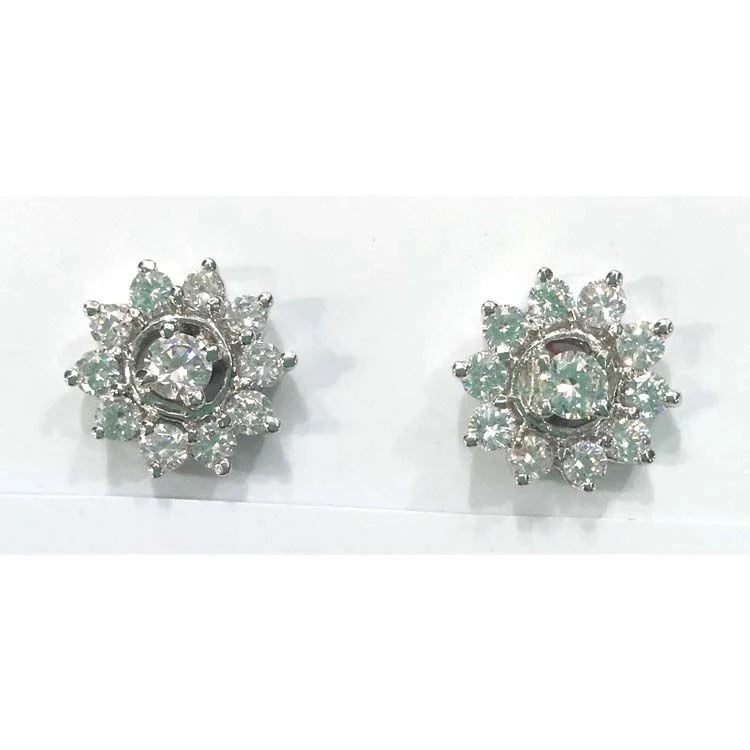 Silver Earring Zircon-E213-2475